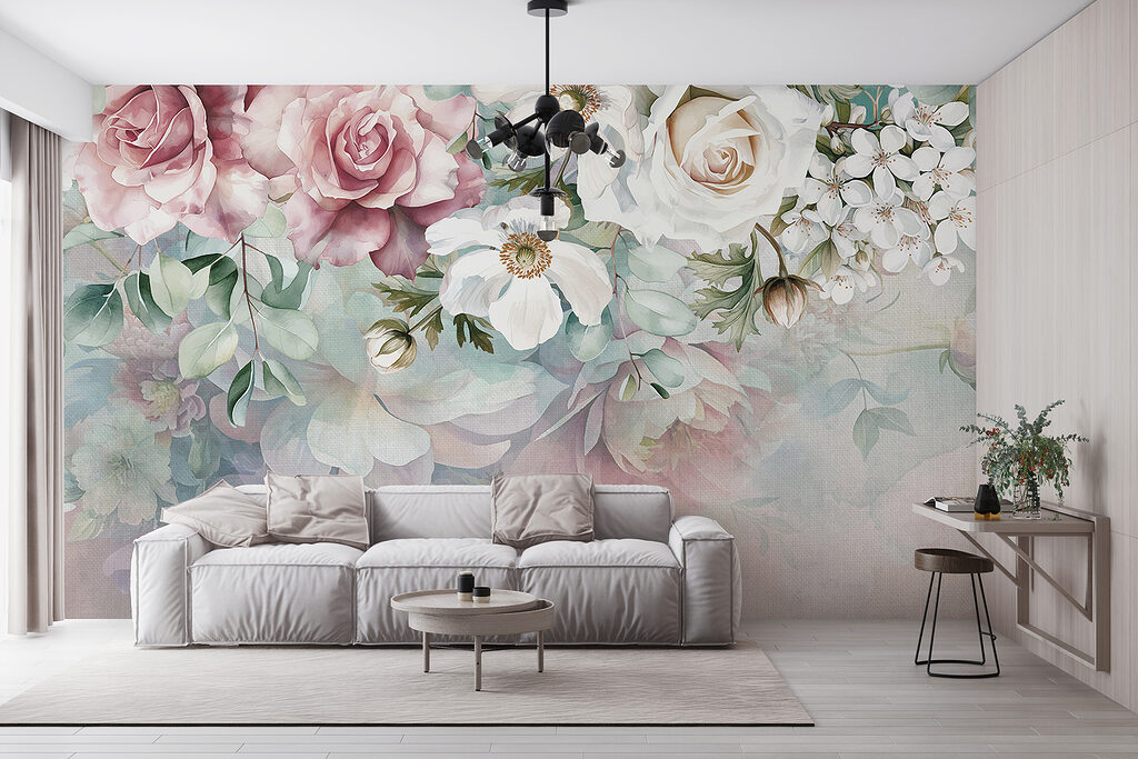 Flores colgantes en pastel — interior 5