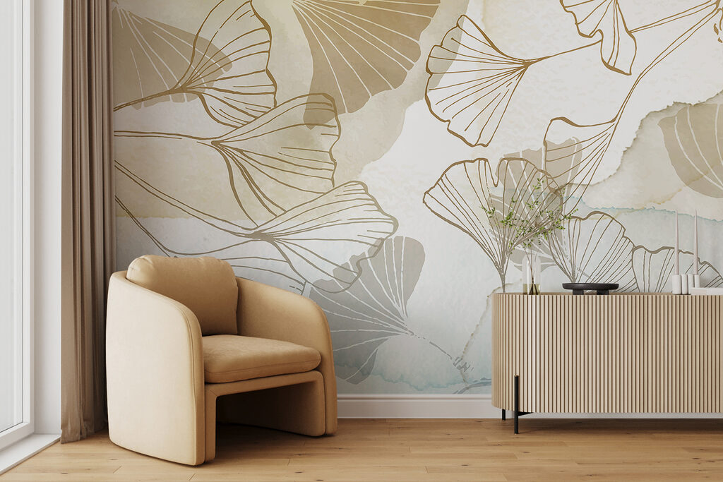 Ginkgo dibujado en acuarela — interior 6