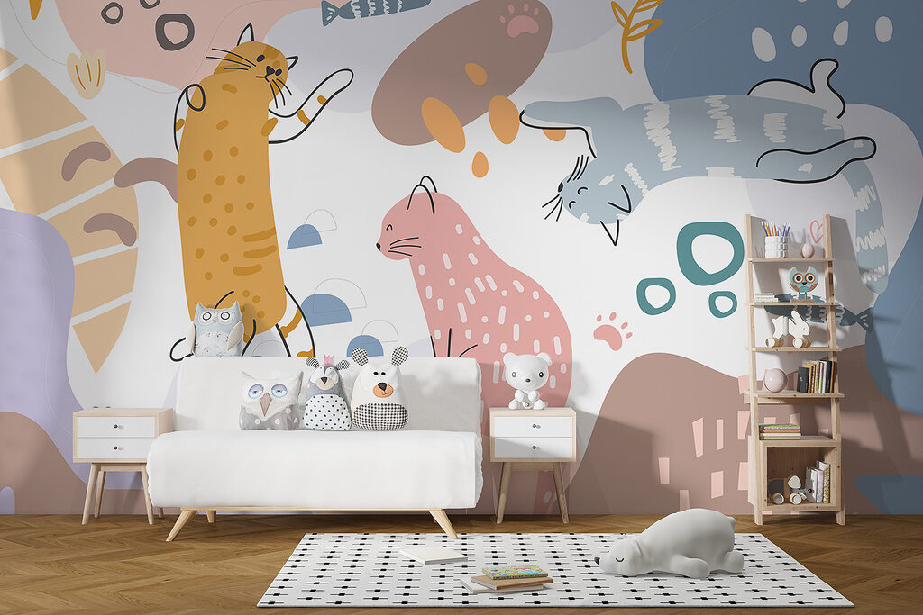 Gatos juguetones entre manchas — interior 3