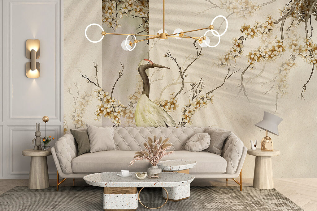 Grulla entre flores — interior 3