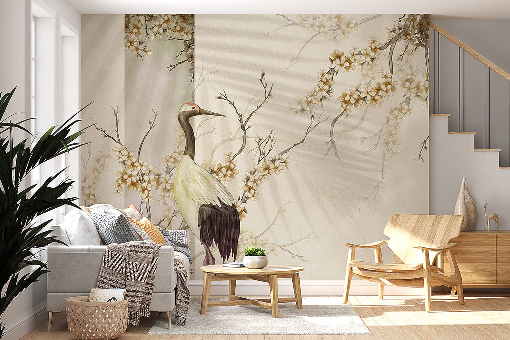 Grulla entre flores — interior 5