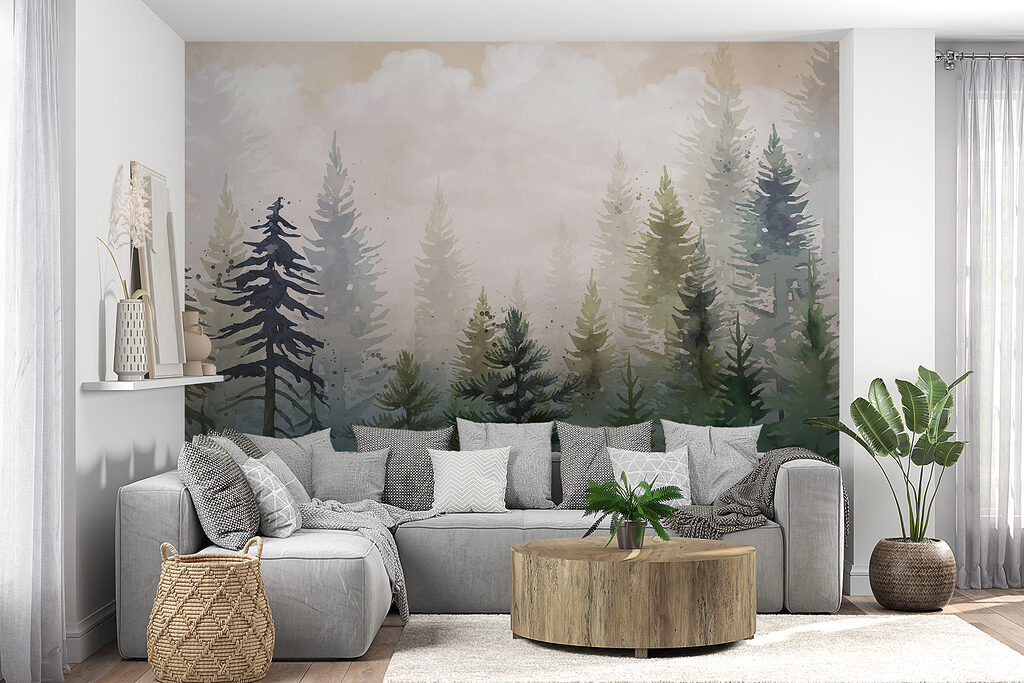Pinos bajo nubes suaves — interior 5