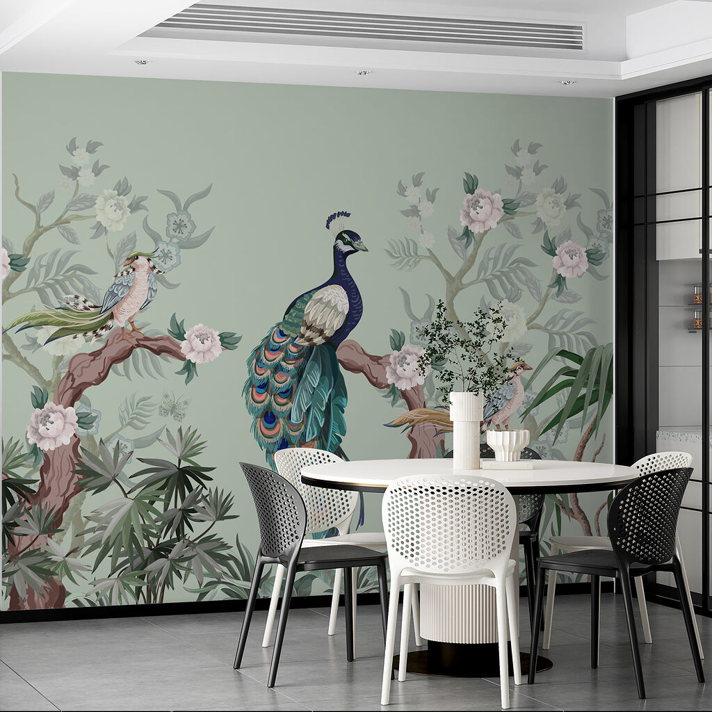 Pavo sobre fondo amarillo — interior 2