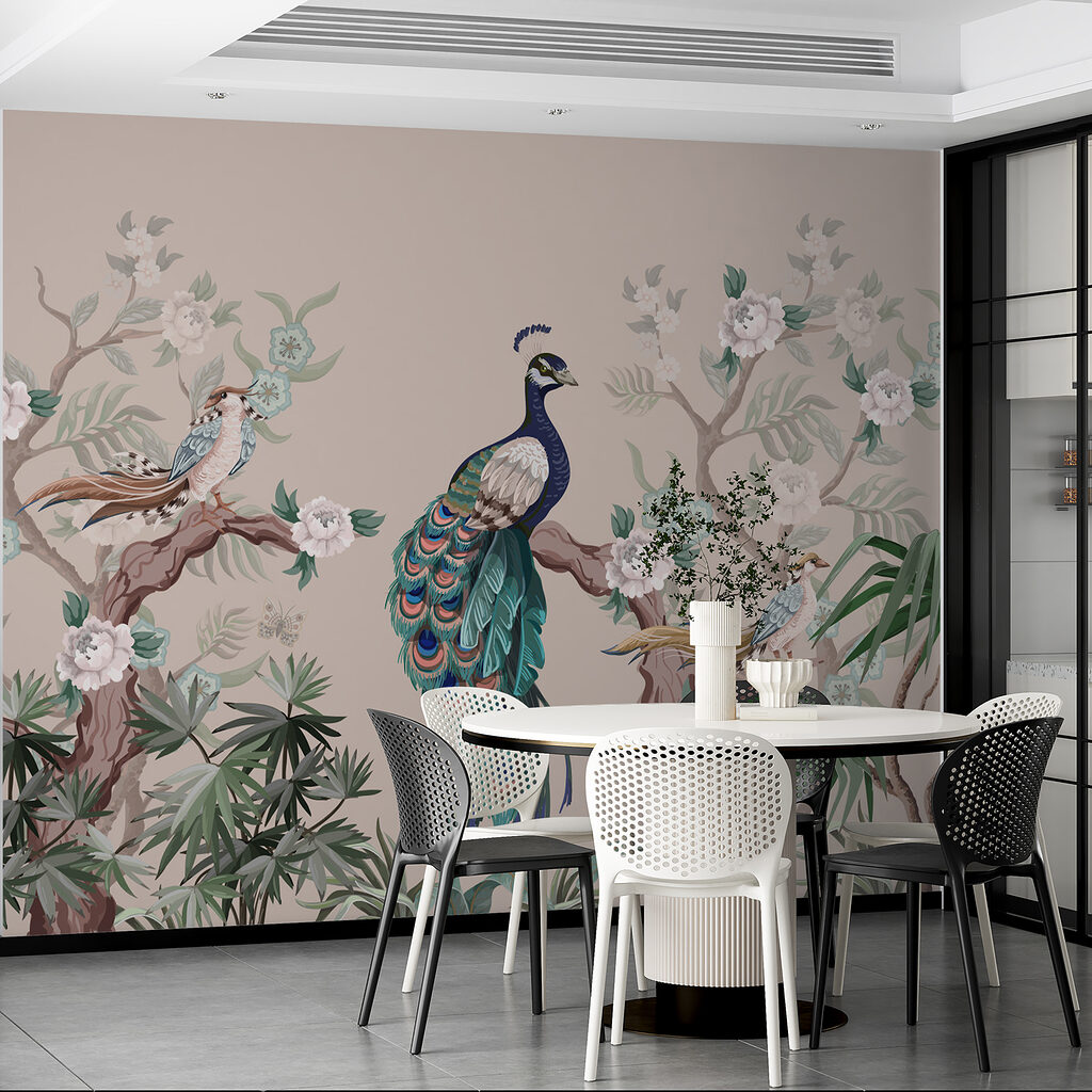 Pavo sobre fondo amarillo — interior 2