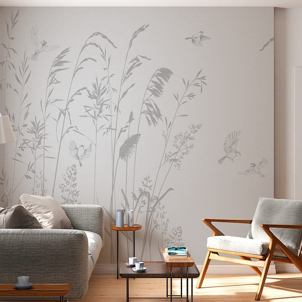 Pájaros entre hierbas — interior 2