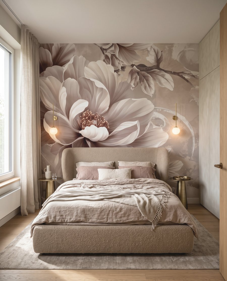 Flor crema de cerca — interior 2