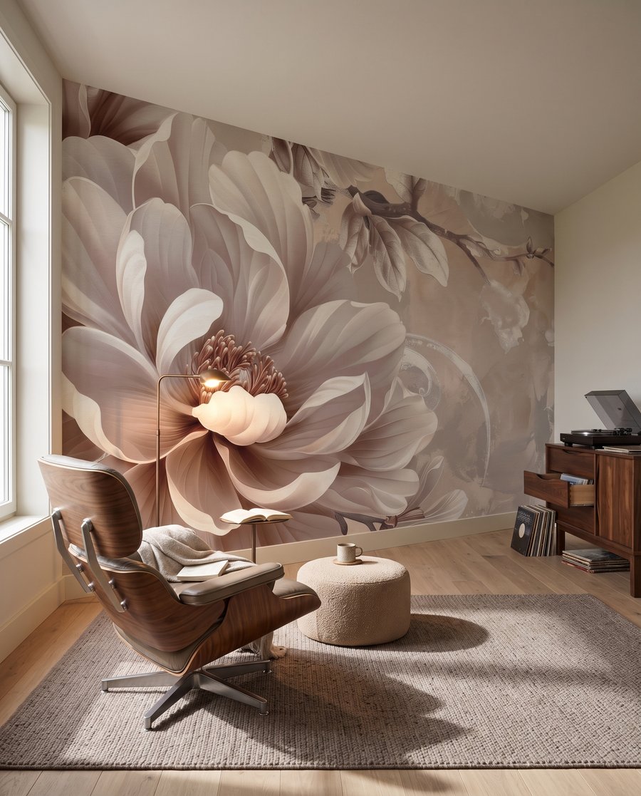 Flor crema de cerca — interior 4