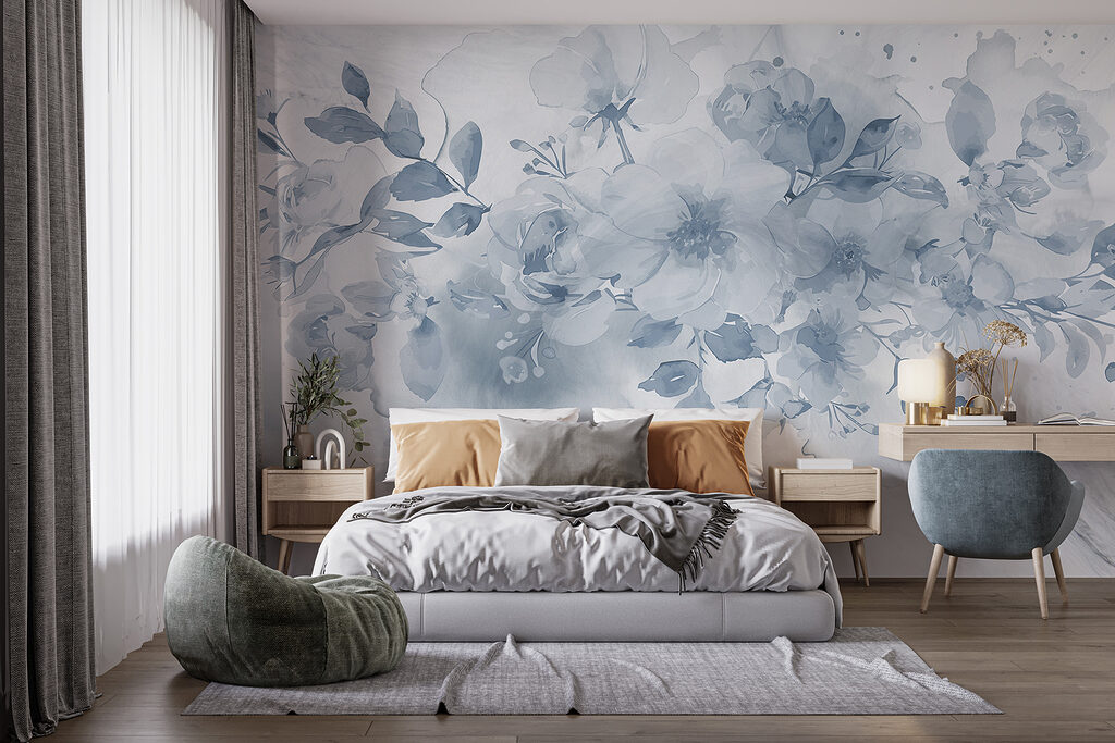 Ramo azul en acuarela — interior 1