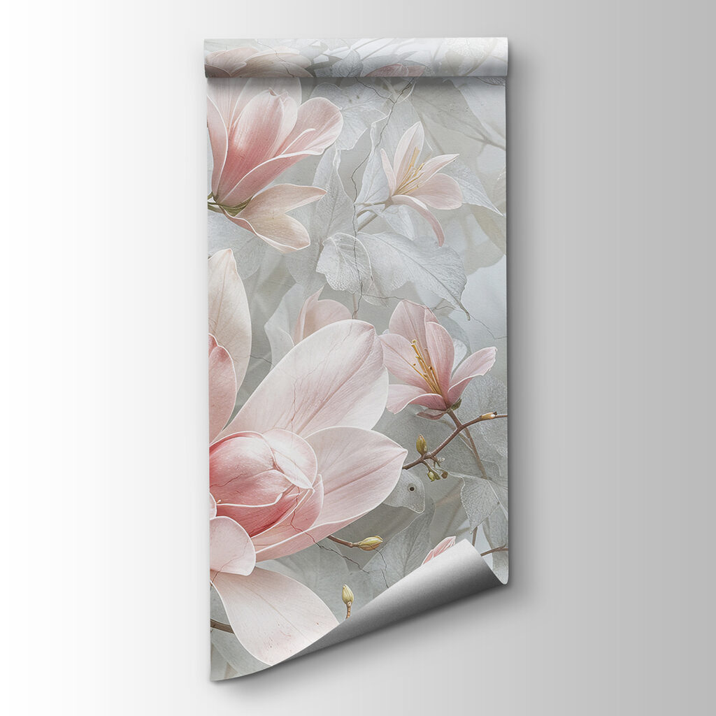 Flores rosas en gris — vista del producto