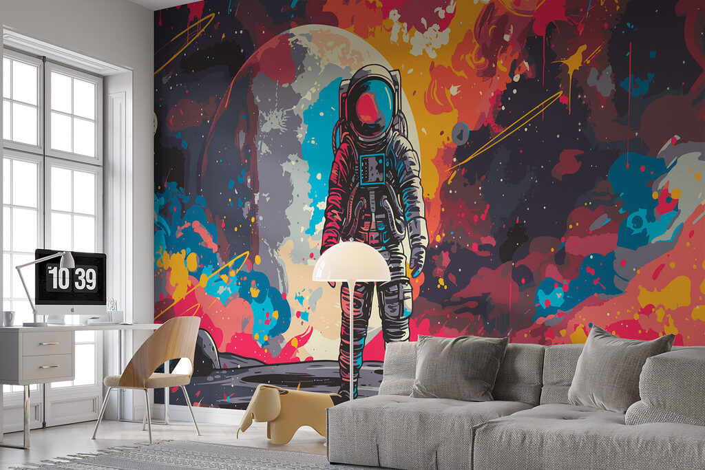 Astronauta entre salpicaduras — interior 1