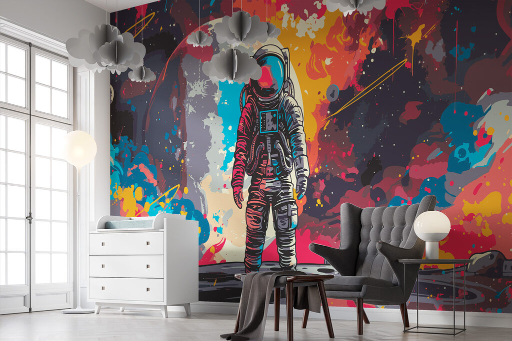 Astronauta entre salpicaduras — interior 3