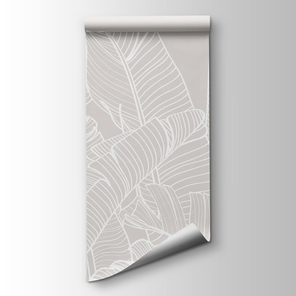 Hojas tropicales blancas — vista del producto
