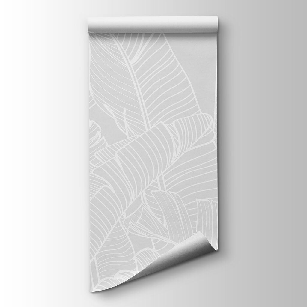 Hojas tropicales blancas — vista del producto