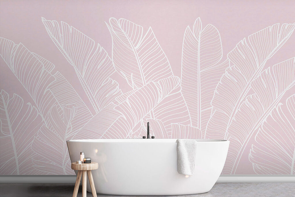 Hojas tropicales blancas — interior 1