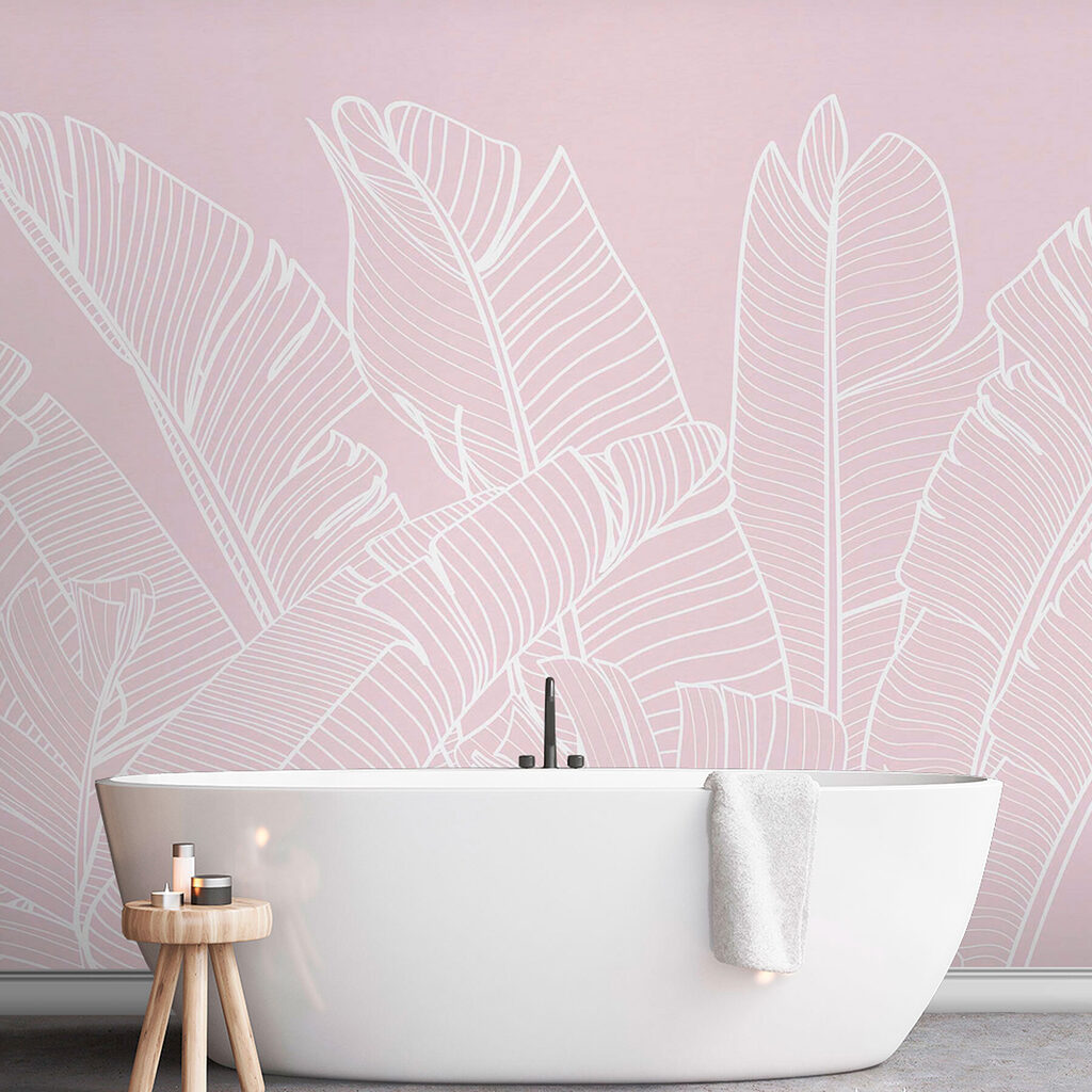 Hojas tropicales blancas — interior 2