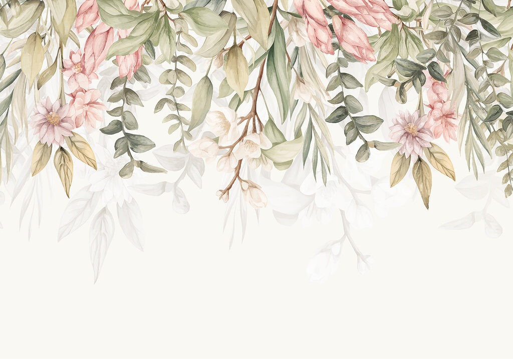 Ramas floridas colgantes — diseño completo
