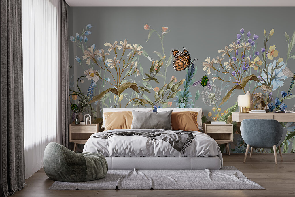 Mariposa entre tallos finos — interior 1