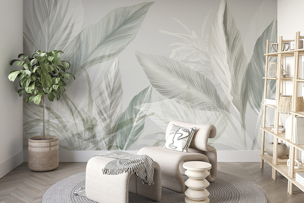 Hojas tropicales al contraluz — interior 6