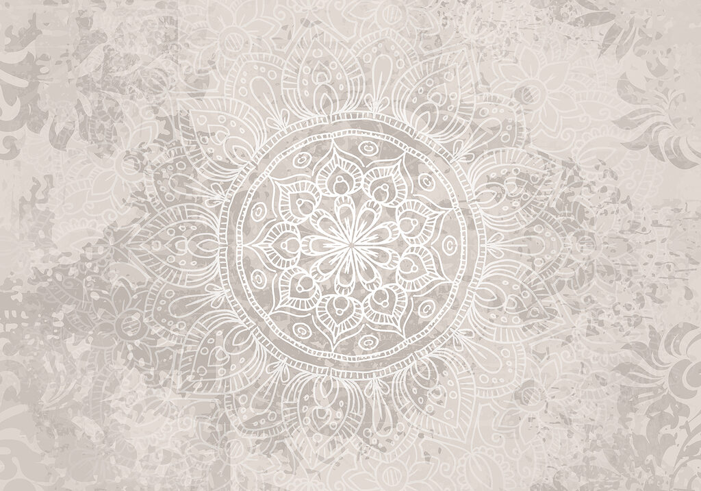 Mandala sobre fondo envejecido — diseño completo