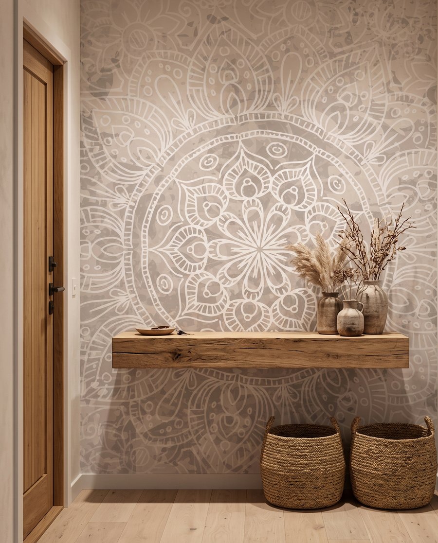 Mandala sobre fondo envejecido — interior 4