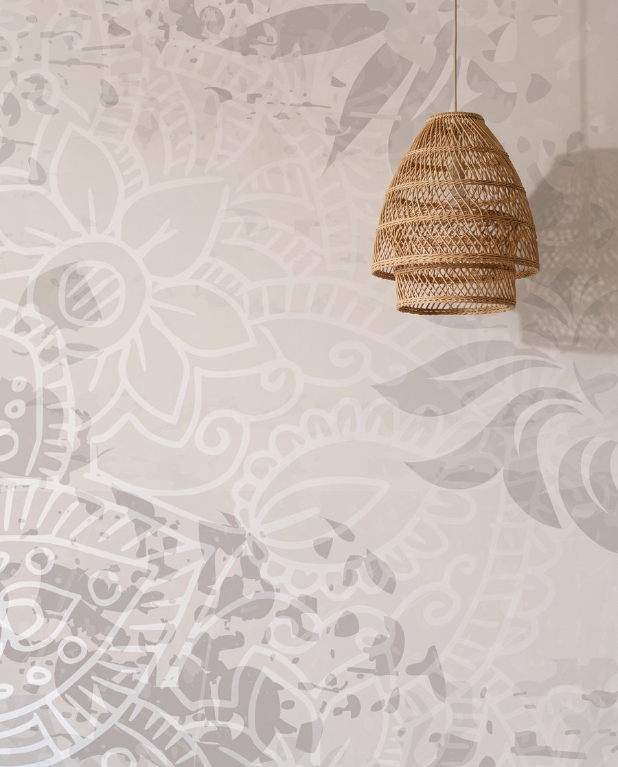 Mandala sobre fondo envejecido — detalle