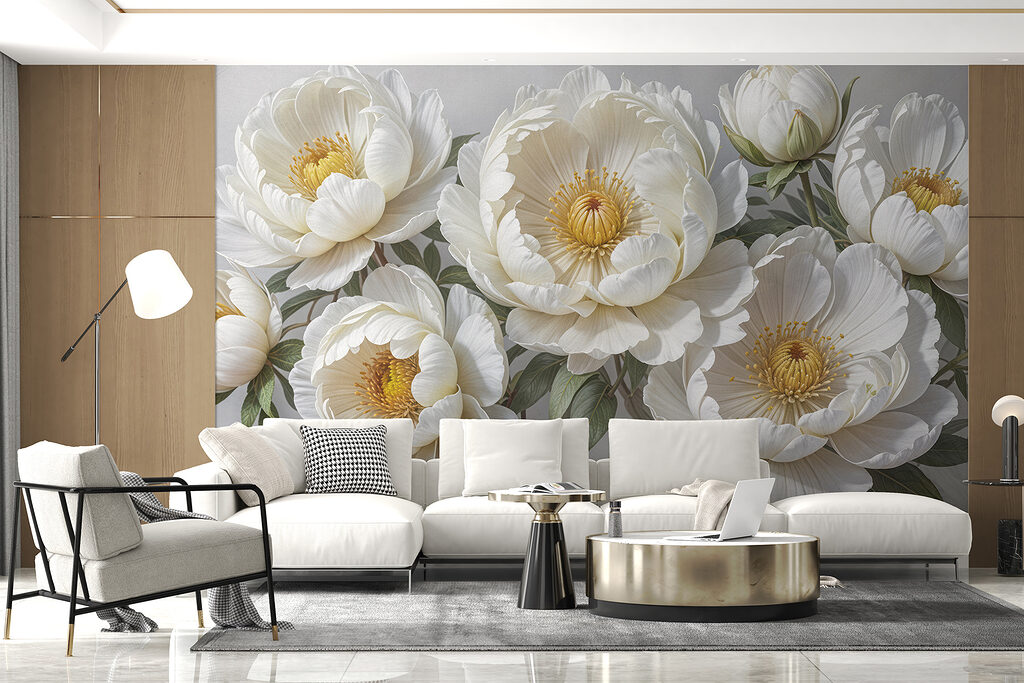Flores blancas, corazones amarillos — interior 3