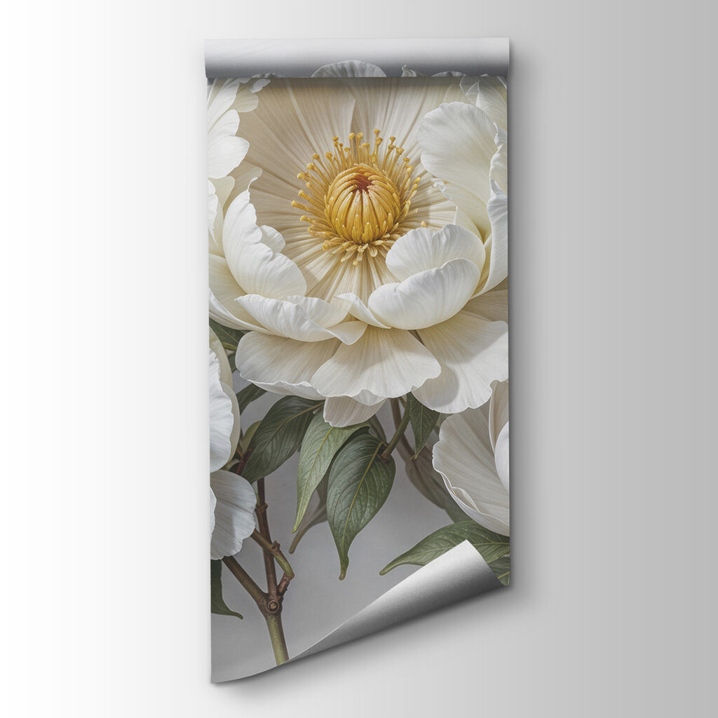 Flores blancas, corazones amarillos — vista del producto