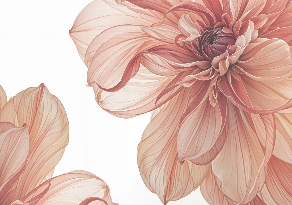 Flor en rosa salmón — diseño completo