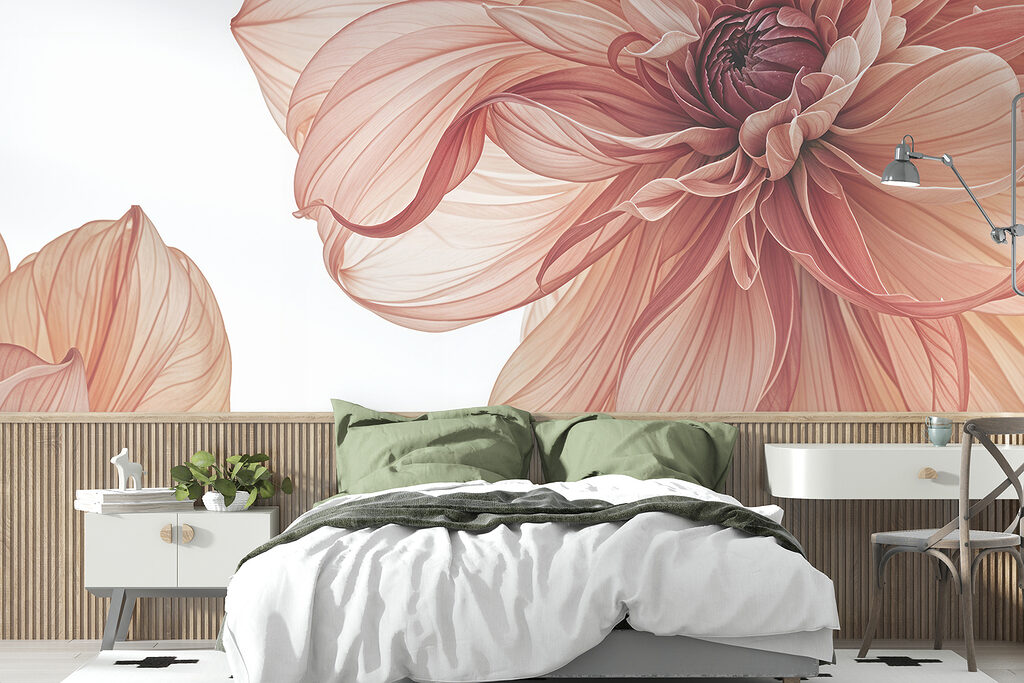 Flor en rosa salmón — interior 1