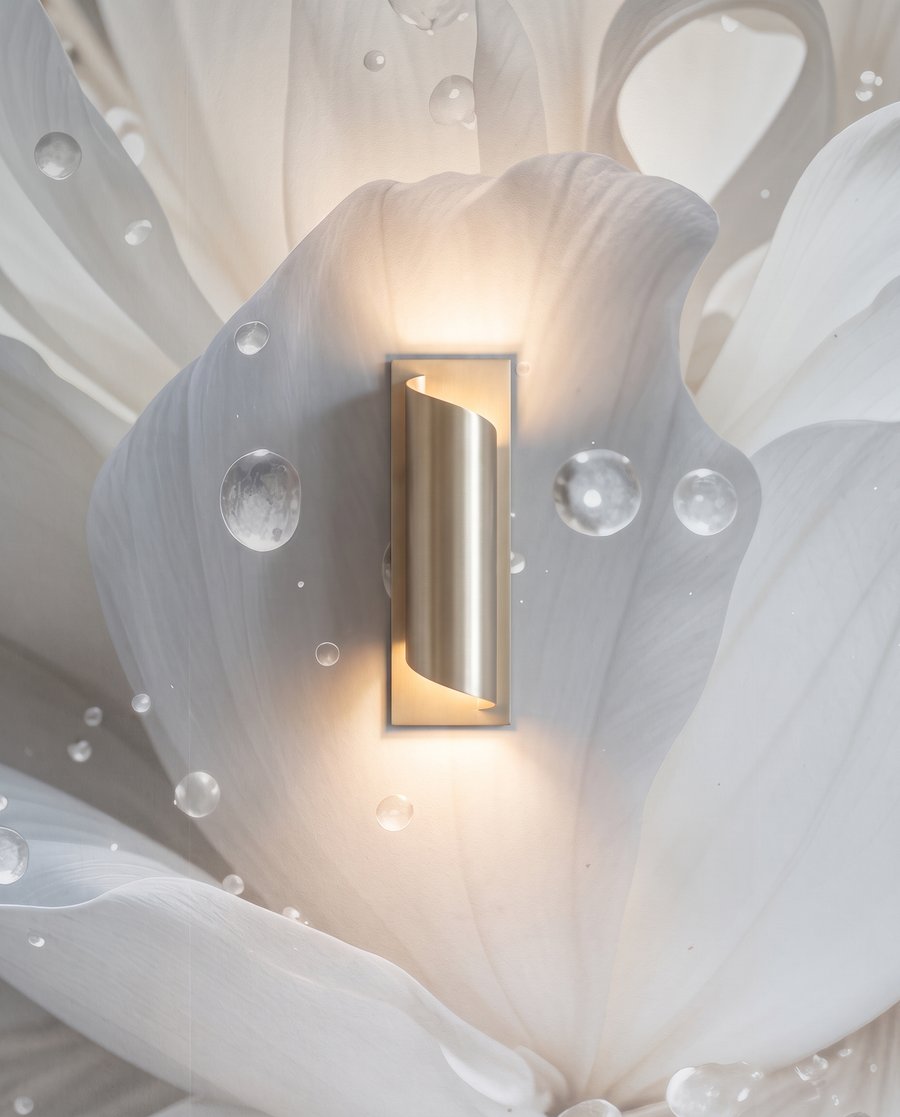 Flor blanca con gotas — detalle