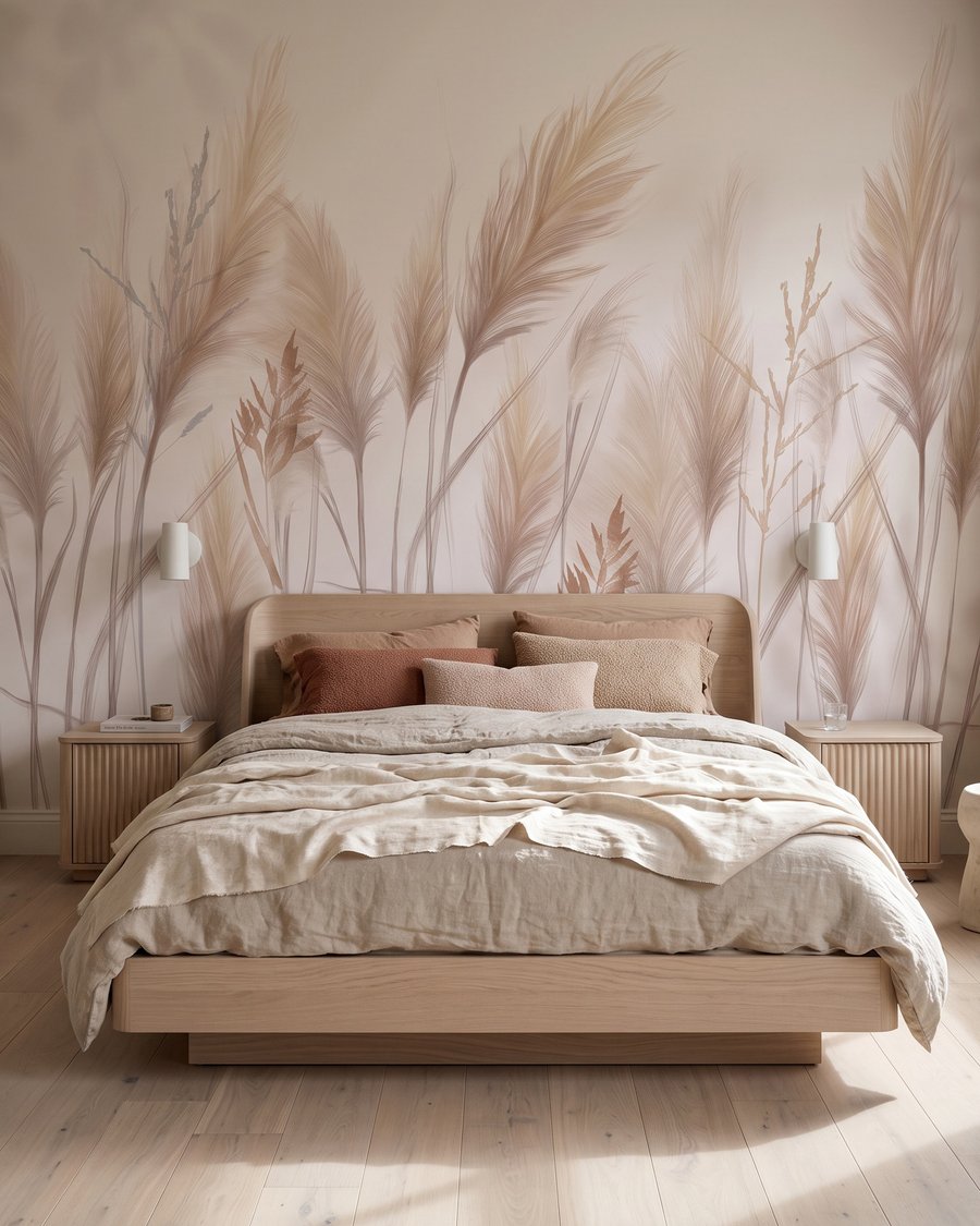 Plumas beige sobre blanco — interior 2