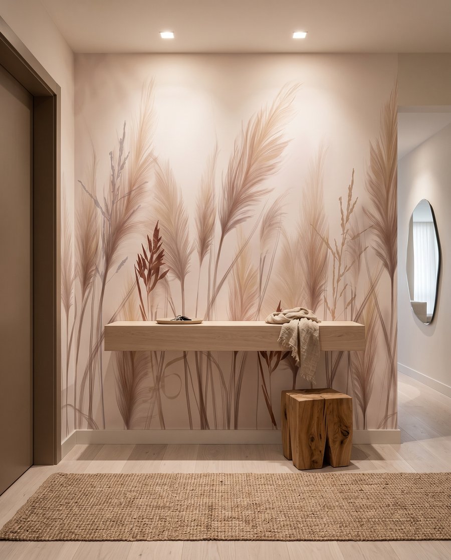 Plumas beige sobre blanco — interior 4