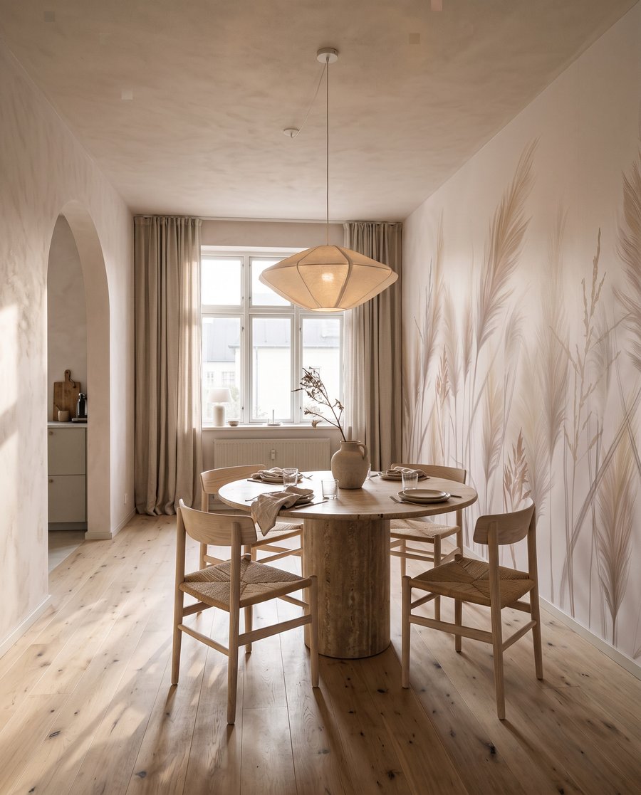 Plumas beige sobre blanco — interior 5