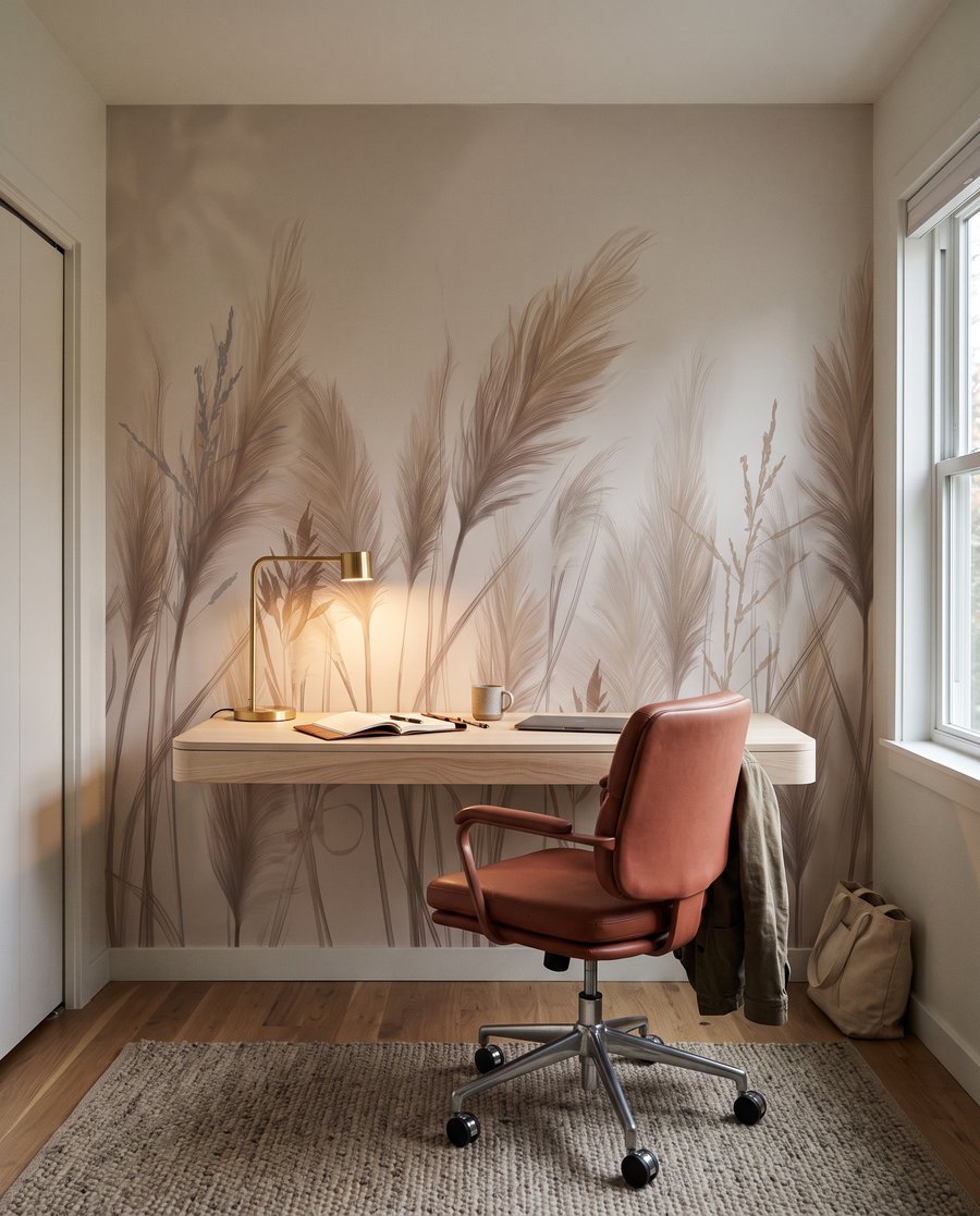 Plumas beige sobre blanco — interior 6