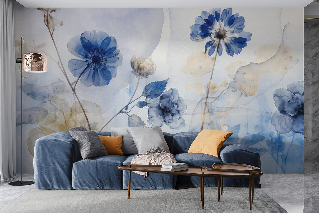 Flores azules, capas suaves — interior 2
