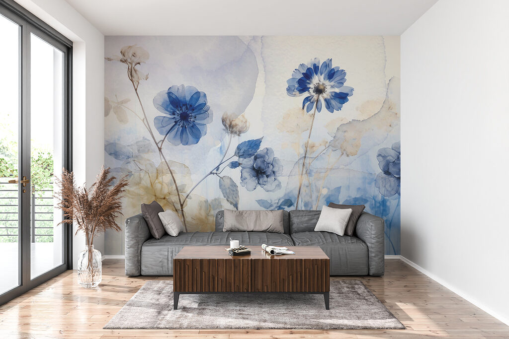 Flores azules, capas suaves — interior 4