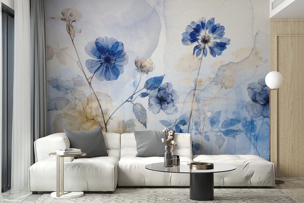 Flores azules, capas suaves — interior 6
