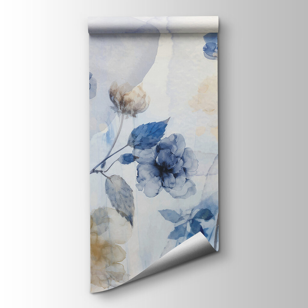 Flores azules, capas suaves — vista del producto