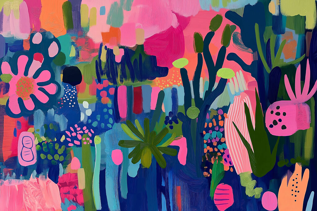 Flores de colores vivos — diseño completo
