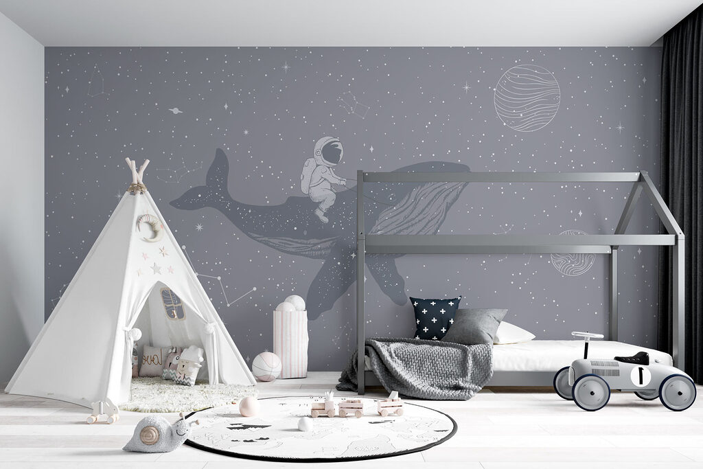 Astronauta sobre una ballena — interior 1
