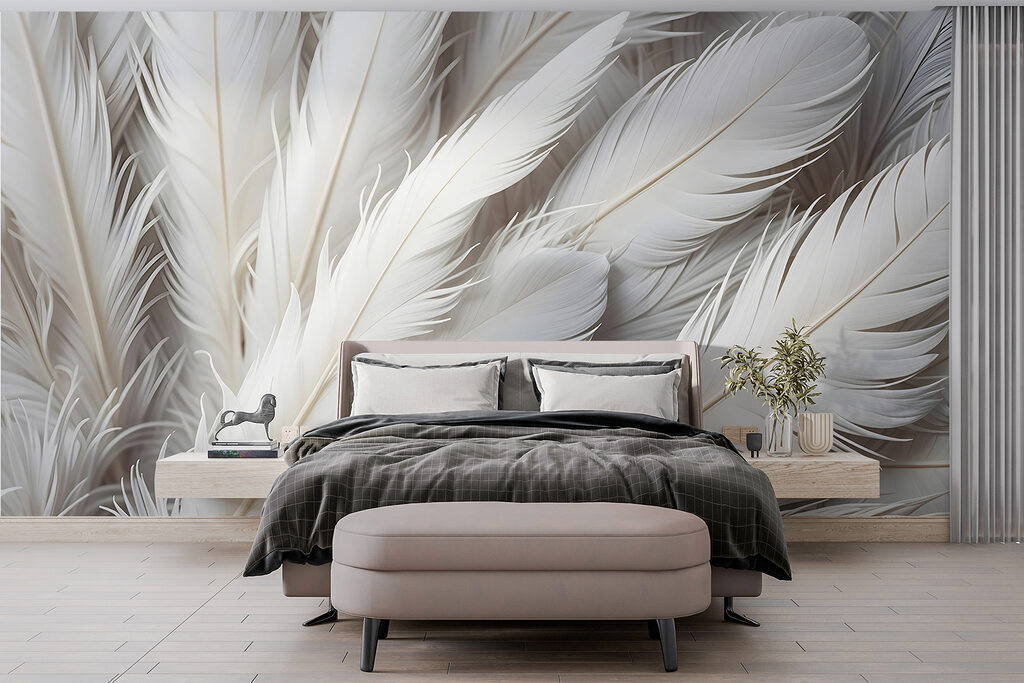 Plumas diagonales con sombra — interior 1