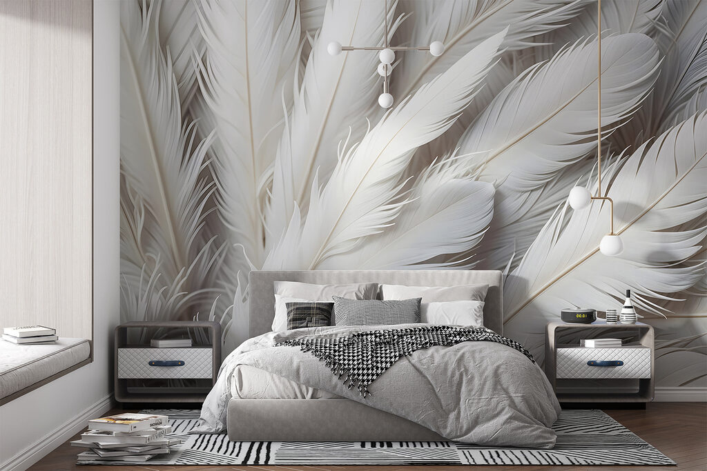 Plumas diagonales con sombra — interior 5
