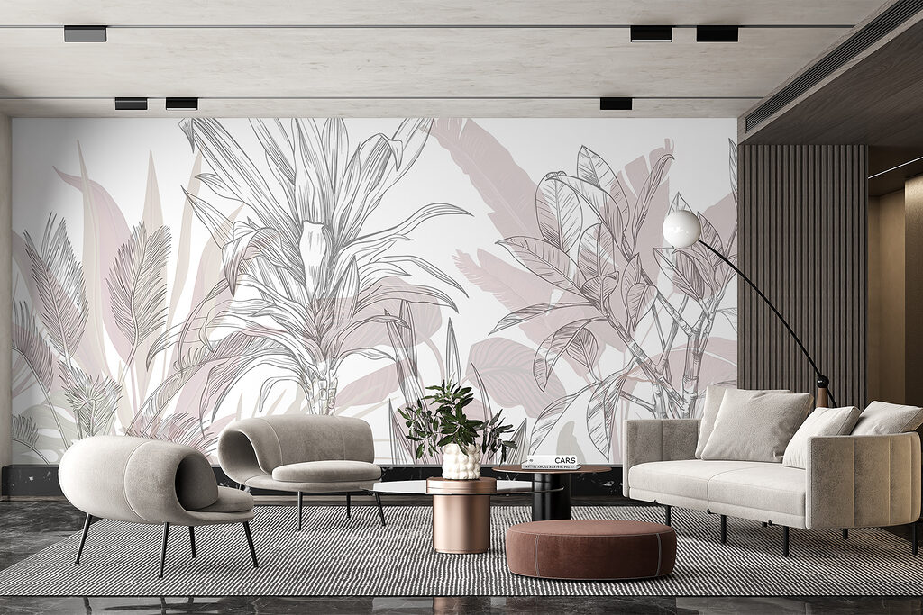 Plantas tropicales dibujadas — interior 2