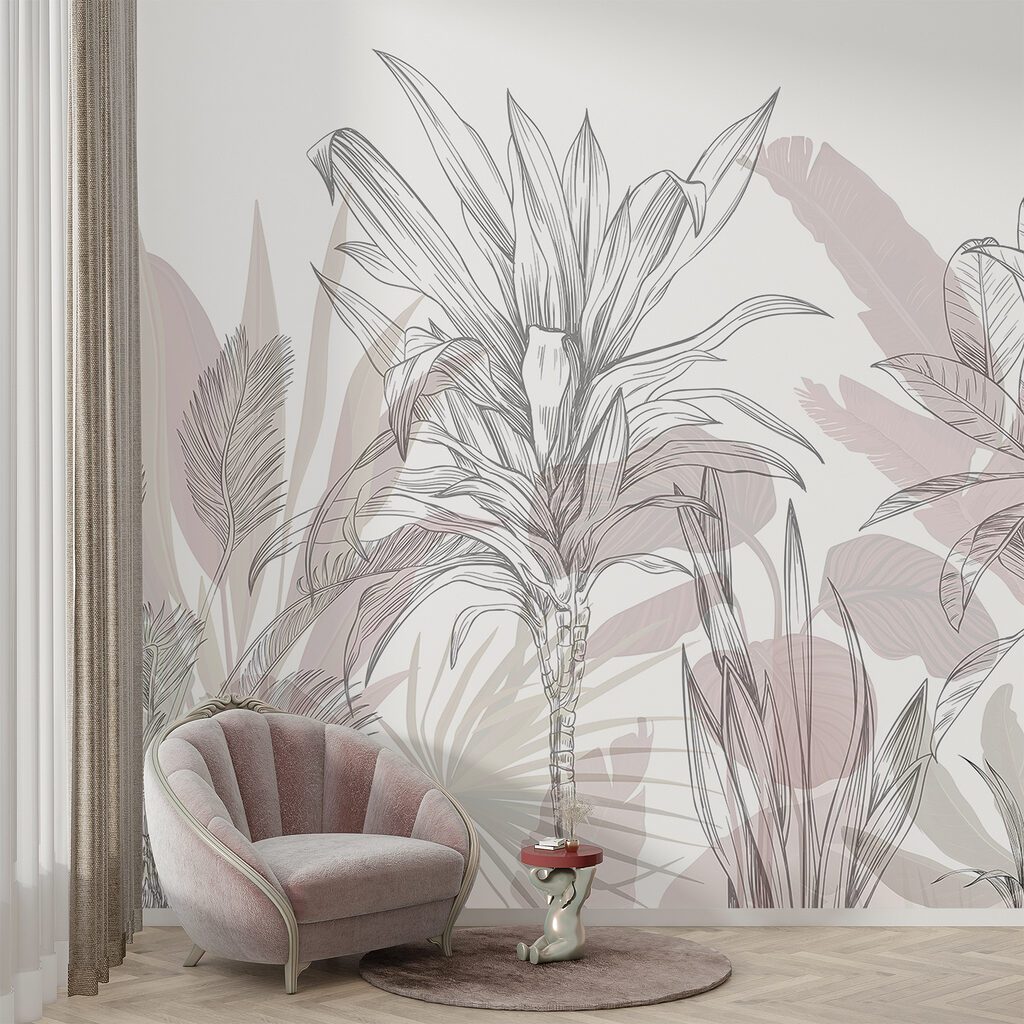 Plantas tropicales dibujadas — interior 3