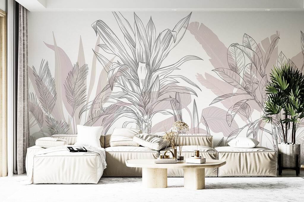 Plantas tropicales dibujadas — interior 5