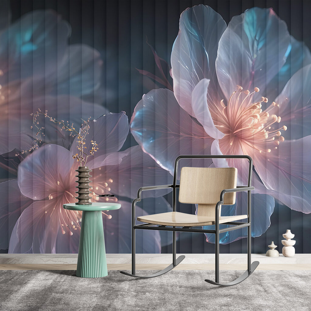 Flores azules con destellos — interior 4