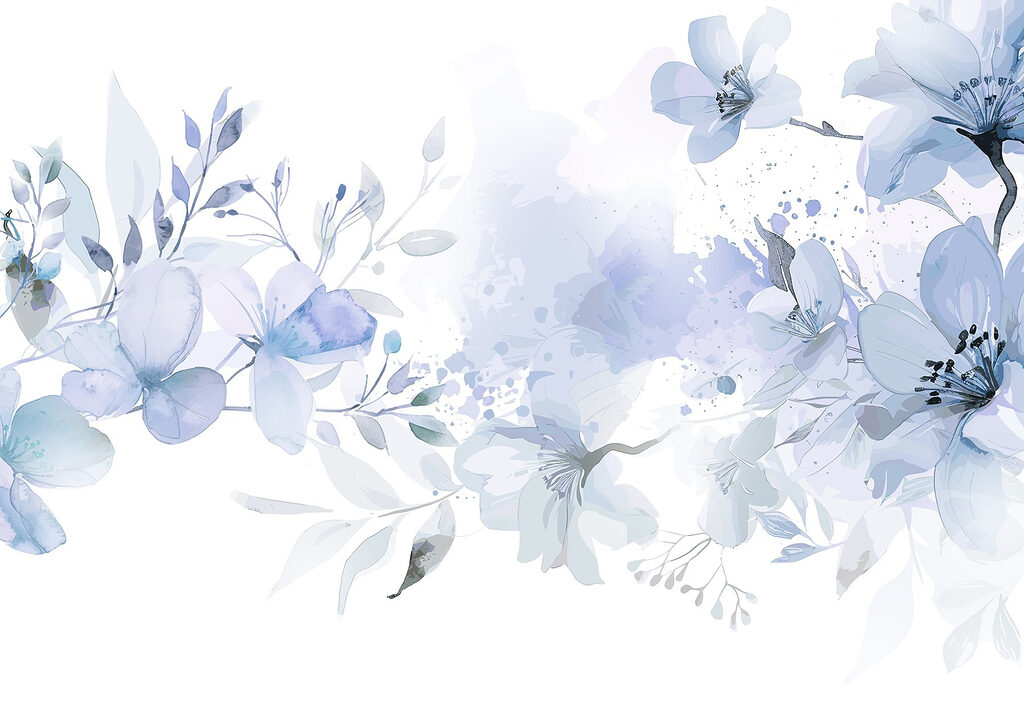 Flores con salpicaduras — diseño completo