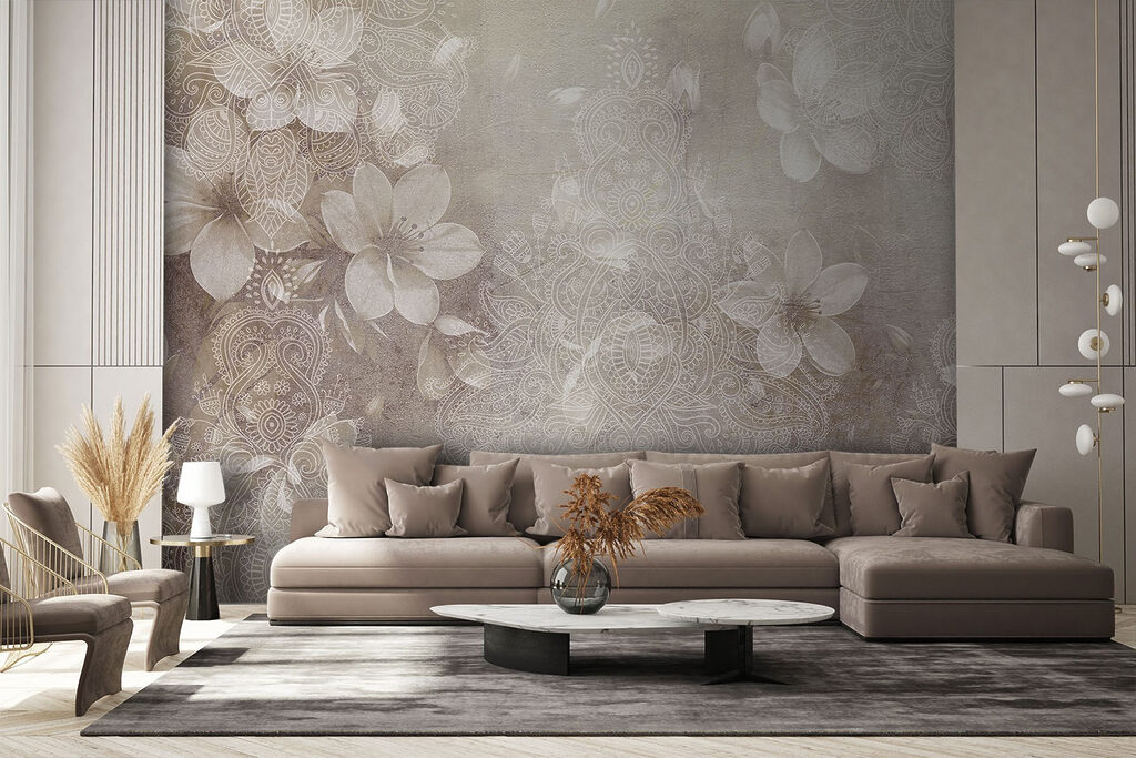 Flores en fondo texturado — interior 4