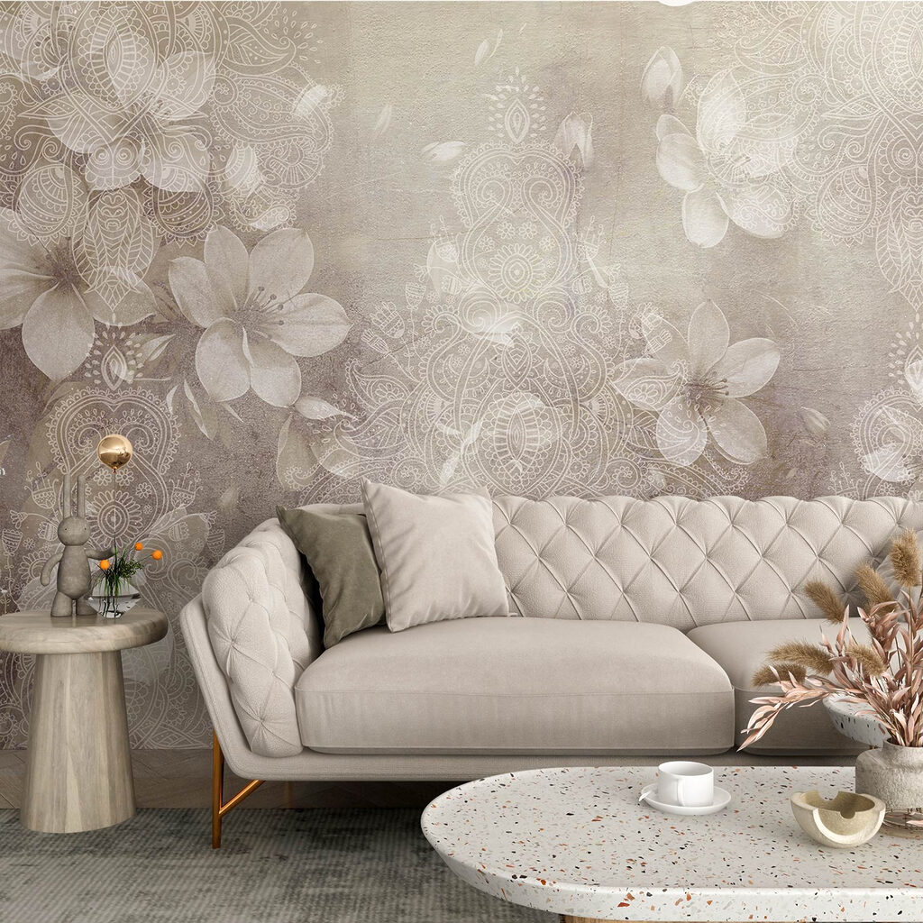 Flores en fondo texturado — interior 5
