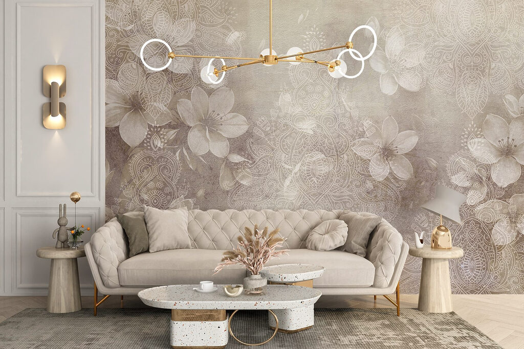 Flores en fondo texturado — interior 6